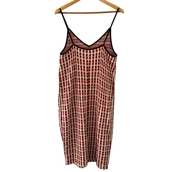 Zara Jacquard Knit Spaghetti Strap Midi Dress New Size L - Picture 10 of 10